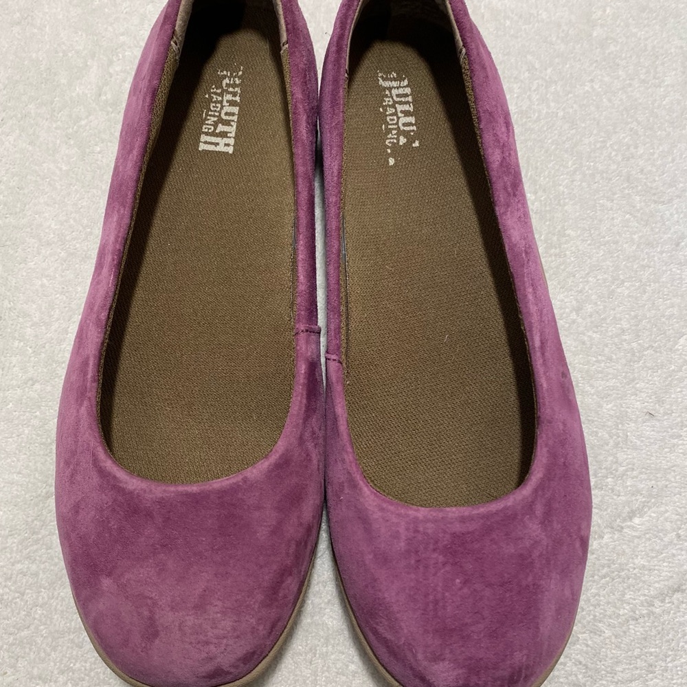 Duluth Trading Company Purple Suede Flats